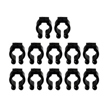 Imagem de Fancyes 12pçs clipes para taco de bilhar, presente do dia dos pais das crianças, rack de taco de bilhar preto, suporte de mesa de sinuca para esportes adultos