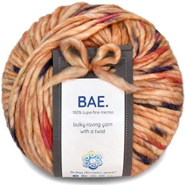 Imagem de BAE by Living Dreams Yarn. Cuddly, Strong & Super Soft for next to Skin Winter Knits. 100% Merino Extrafino, volumoso Roving Yarn, Honeybun