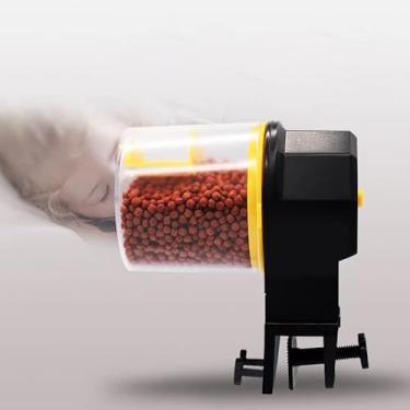 Imagem de Alimentador Automático Silencioso de Peixes, Dispensador de Comida de Peixe Cronometrado e Quantificado Adequado para Vários Tipos de Aquários de Peixes (YELLOW)