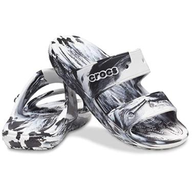 Imagem de Sandália Crocs Classic adulto-unissex, Branco/preto, 5 Women/3 Men