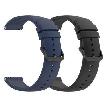 Imagem de AEDOVE Pulseiras de relógio de silicone de liberação rápida, à prova d'água, esportivas, pulseiras universais de substituição com fivela de aço inoxidável, adequadas para relógios inteligentes