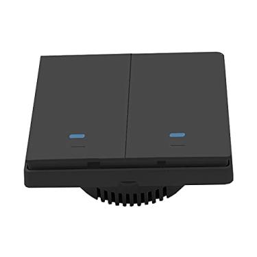 Imagem de Empurrador de Botão de Interruptor Inteligente, Controle de Toque de Aplicativo de Voz Interruptor de Luz Inteligente Compatível Com Contagem Regressiva de Tempo para Automação