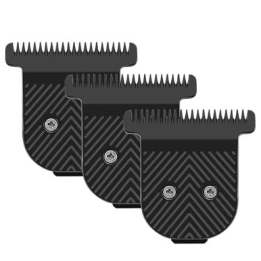 Imagem de Audoc 3 peças de lâminas de substituição compatíveis com lâminas Manscaped, lâminas de substituição de cerca de barba lâmina em T de aço inoxidável premium para aparador de pelos faciais de precisão