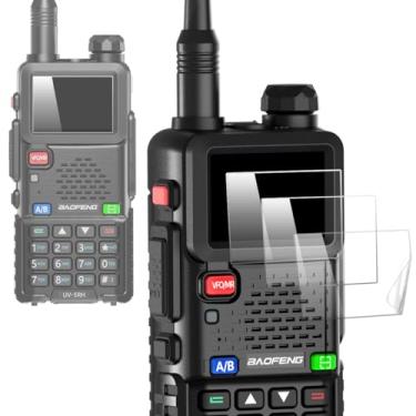 Imagem de Película protetora de tela para Walkie Talkies (pacote com 3) de hidrogel temperado especialmente projetada para baofeng AR-5RM UV-5RH UV-5G Plus, antiimpacto e anti-arranhões fornece proteção total