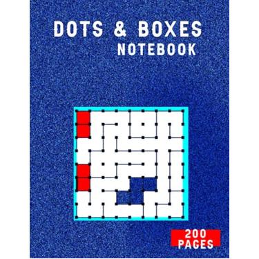 Imagem de Dots & Boxes Squares Game: Classic Pen And Paper best time pass game 8.5 inch X 11 inch 200 page Toe Dots and Boxes game with a score