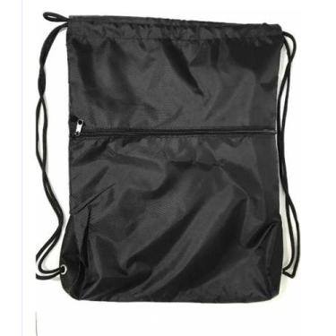 Imagem de Mochila Sacola Esportiva Alças Cordão - fashion, Preto