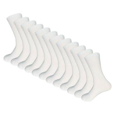 Imagem de Kit 12 Pares de Meias Compramais Cano Médio Algodão Sortidas - QLC SPO