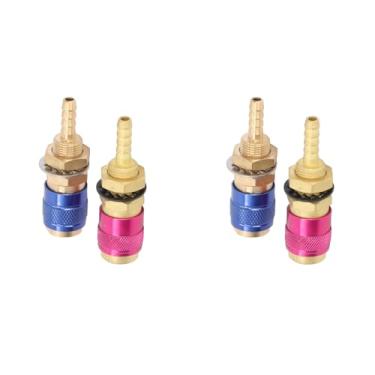 Imagem de Adaptador de Gás Refrigerado a água Com Conector Rápido de Latão de 4 Unidades, Fácil de Transportar e Instalar, para Tocha de Soldagem PTA DB MIG TIG, Adequado para Encaixe de