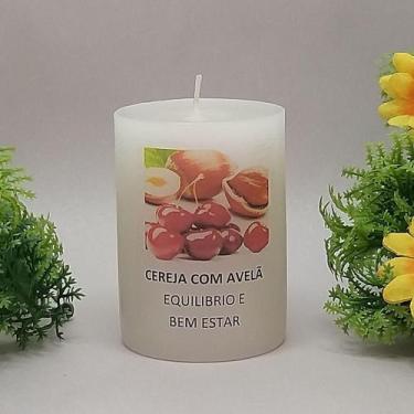 Imagem de Vela Aromática Atrativa Artesanal - Aroma Cereja com Avelã - Alessandr