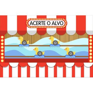 Imagem de Painel de Lona Acerte o Alvo Patos - Fabrika de Festa, 100x070cm