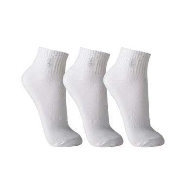 Imagem de Kit 3 meia sport lupo ref:3223 masculino, Branco, 37/0