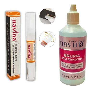 Imagem de Removedor Cilios Rapido + Bruma Aceleradora De Secagem Cola - Navina