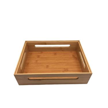 Imagem de Oikos - Caixa Organizadora de Bambu Empilhável Vazada 32cm