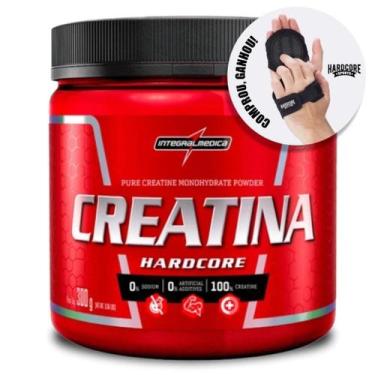 Imagem de Creatina Pura 300g Integralmedica + Luva Caleira Hardcore
