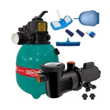 Imagem de Kit Filtro e Bomba Filtro Dfr-11 Dancor + Bomba 1/4 Weg Bivolt Com Kit
