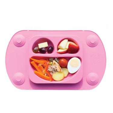 Imagem de Prato De Silicone Infantil  Portátil  Rosa - Mimo Style