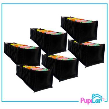 Imagem de Kit 6 colmeias organizadoras p 10x12x35 tnt preto - pupilar