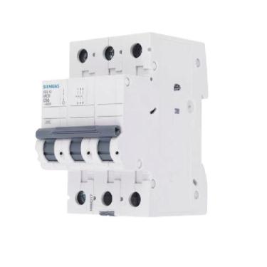 Imagem de Disjuntor din trifasico curva-c  50a     5sl1350-7mb   Siemens, Cinza