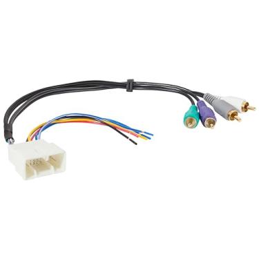 Imagem de Arreio de rádio de reposição Red WOLF com sistema de som premium com integração AMP com adaptador de conector 4RCA para Toyota Lexus 1992-2001