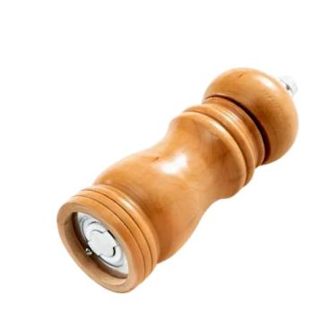 Imagem de Moedor Pimenta Do Reino 15cm Manual Madeira Mecanismo Cerâmica Tempero Praticidade No Dia Dia