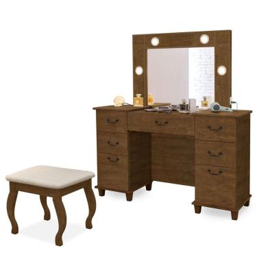 Imagem de Penteadeira 7 Gavetas Com Banqueta Boreal Malbec