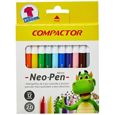 Imagem de Caneta Hidrográfica Compactor 12 Unidades Neo Pen Média.