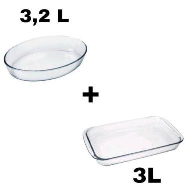 Imagem de Travessas Assadeiras Marinex Oval e Retangular Grandes - Nadir Figuere