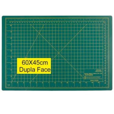 Imagem de Base de Corte 60x45 Kit Cortador Circular, Alfinetes, Régua e Caneta Acessórios Essenciais para Scrapbook, Artesanato e Patchwork