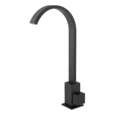 Imagem de Torneira Bancada Cozinha Lavatório Bica Móvel Alta - HC METAIS, Preto