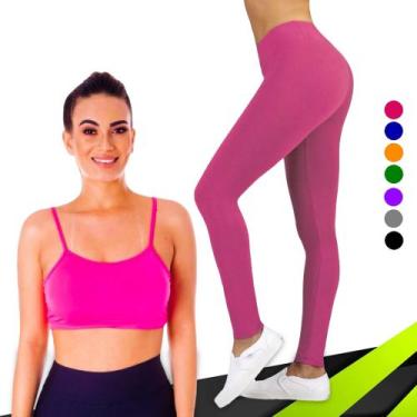 Imagem de KIT conjunto TOP ALÇA FINA bojo + CALÇA leg LEGGING BÁSICA Feminino Ac