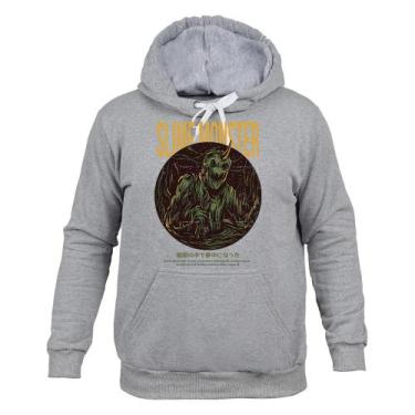 Imagem de Moletom Unissex Canguru Monster - Surprass, Cinza, GG