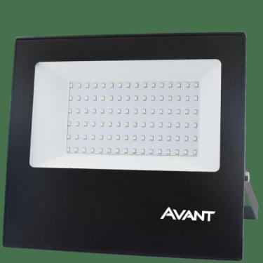 Imagem de Refletor Avant Led Slim Preto 100W Bivolt 6500K Luz Branca