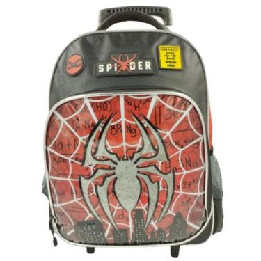 Imagem de Mochila Escolar Infantil Masculino Dark Spider Aranha Com Rodinha Meni