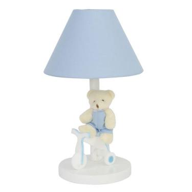 Imagem de Abajur Madeira Urso No Triciclo Quarto Bebê Infantil - Potinho de Mel