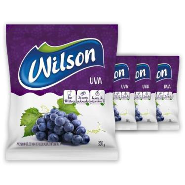 Imagem de Kit 4un de Suco Em Pó Refrescante Sabor Natural Uva 350G Rende 10L Ado