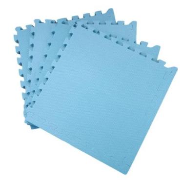 Imagem de Tatame Tapete EVA Com Borda 50cm X 50cm X 1cm Azul Alasca