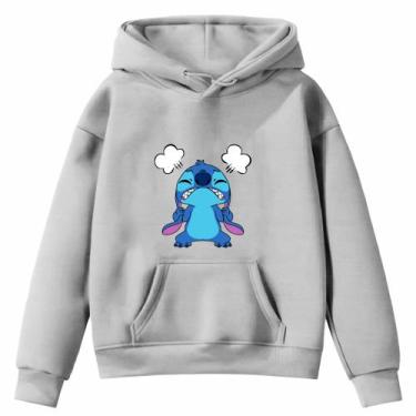 Imagem de Moletom Infantil Angry Sti-tch Bravo Desenho Infância Bolso Canguru co