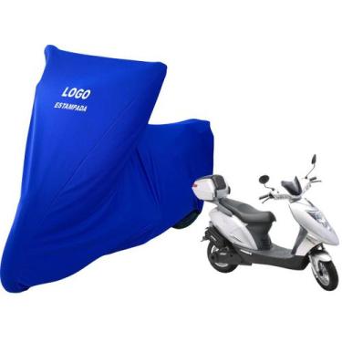 Imagem de Capa De Moto Kasinski Prima Electra Sob Medida Com Logo - Mz, Azul