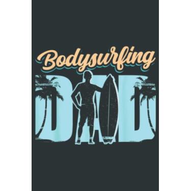 Imagem de Bodysurfing Dad Hobby Bodysurf Bodysurfer Body Surfing: Heart Journal Notebook 6x9 inch 100pages