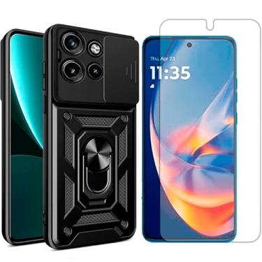 Imagem de GR Global Revolution, Capa Anel Para Motorola Moto Edge 50 Neo + Pelicula Hidrogel Cor:Preto