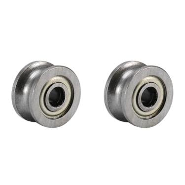 Imagem de Polia Guia de Rolamento de Esferas Com Ranhura Em u U624zz, 10 Peças para de Movimento Linear de Trilho, Tamanho 4 * 13 * 7mm