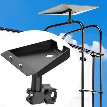 Imagem de Kit de montagem de escada e rack de teto Starlink RV – Serve para barra horizontal de 0,8 a 1,17 polegadas – Suporte de braçadeira e poste para trailer, iate, campista