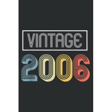 Imagem de Vintage 2006 Birthday Meme: FLOWER JOURNAL: 6" x 9", 110 Pages, Lined Writing Notebook, White Lined Paper, Journal Notes for Memos, Meetings, ... Artists, and Students.