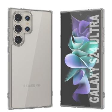 Imagem de Punkcase Capa para Galaxy S24 Ultra [Série de acrílico transparente] [Slim Fit] Capa rígida protetora transparente não amarelada com amortecedor de borracha TPU macia para Galaxy S24 Ultra 5G (6,8