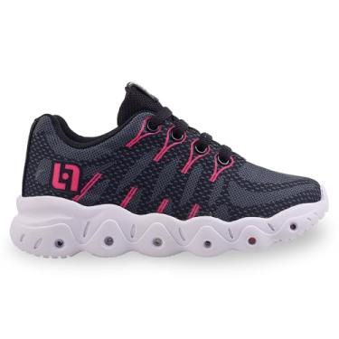 Imagem de Tenis Infantil De Led Elastico Calce Facil Feminino LIGHT Cor:Preto;Tamanho:31