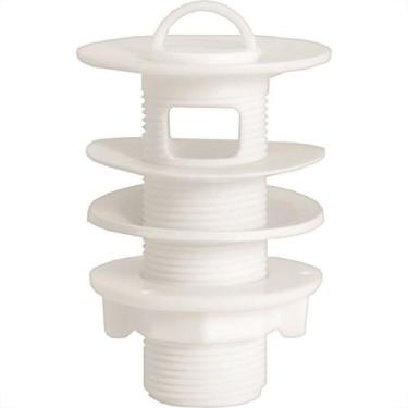 Imagem de Valvula Lavatorio Plastica Amanco Branca Com Ladrao 6 11885 - Kit C/20