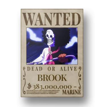 Imagem de Placa de metal Decoração Cartaz de Procurado Brook One Piece