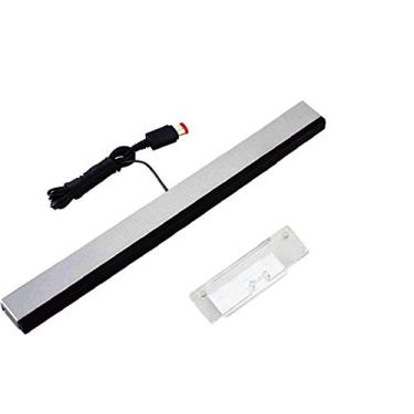 Imagem de Barra de sensor Wii, barra de sensor de movimento de raio infravermelho com fio compatível com console Nintendo Wii/Wii U