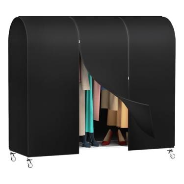 Imagem de Zilink Capa Para Cabideiro De 72" À Prova De Poeira E Respirável, Capa Para Cabideiro De Roupas, Protetor De Bolsas Para Roupas Grandes, Cabideiro De Roupas Com Capa E 2 Zíperes Duráveis Para Cabide