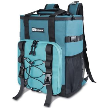 Imagem de AYAMAYA Cooler – Mochila térmica à prova de vazamento com alça superior acolchoada, 24 latas isolada, lancheira para homens e mulheres, refrigerador de acampamento macio para praia, pesca, piquenique,